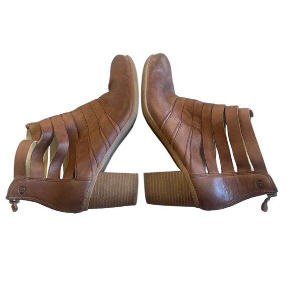 Josef Seibel Bonnie Ankle Booties Cage Cutout Brown Heel Leather Size 39 Women's - Picture 14 of 15